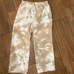 Abercrombie Kids Beige and White Tie-Dye Sweatpants